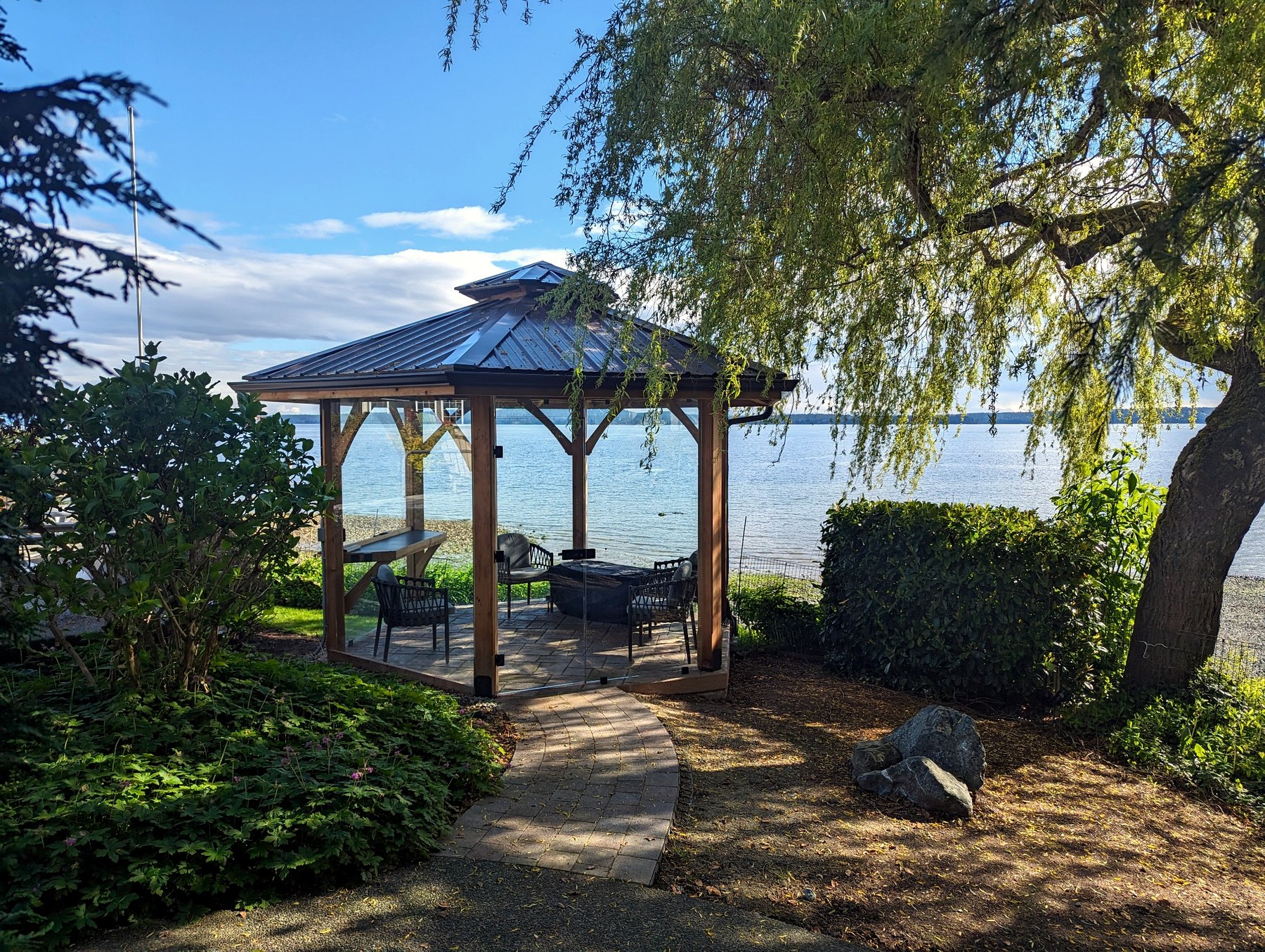 Cedar & Glass Gazebo in Saltair