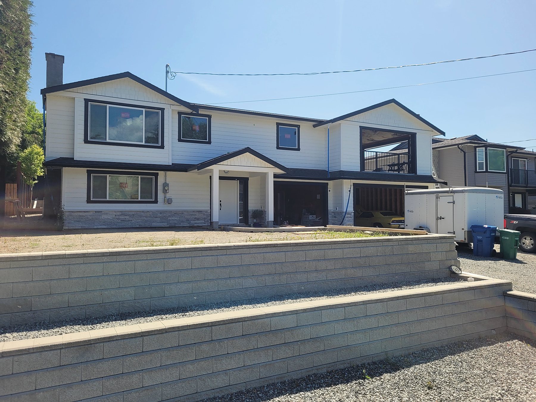 Completed siding replacement on this Nanaimo addition, giving the exterior a clean and updated finish.