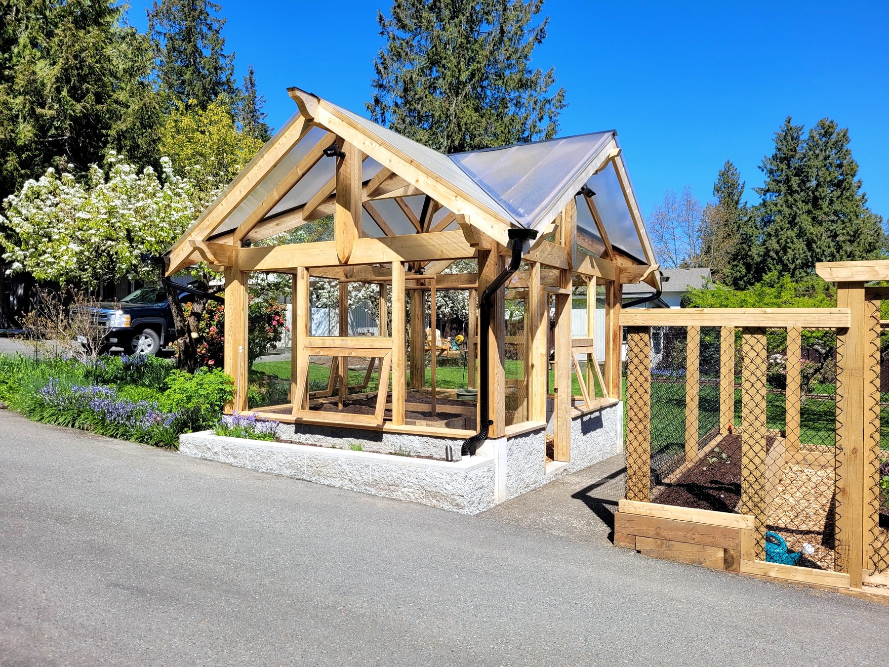 Custom-built greenhouse in Saltair