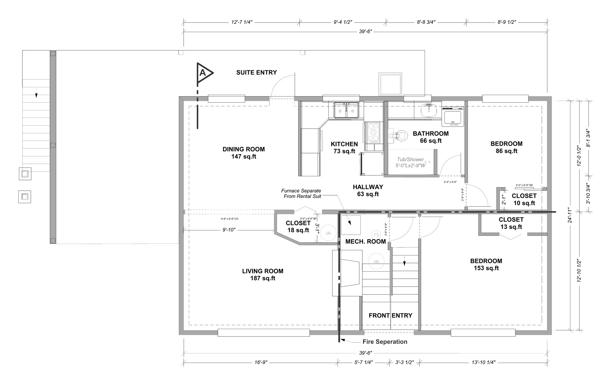 700 sq. ft. Basement Suite Planning — Nanaimo